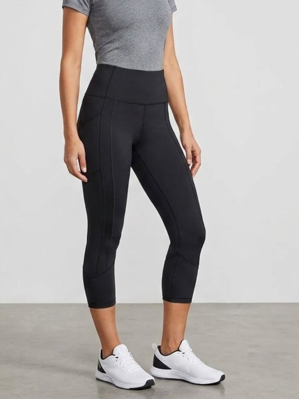 *3 FOR $9* FILA Sport Cropped Length Capri Crop Solid Leggings Pants with Pocket